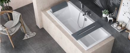 Excellent PRYZMAT SLIM 180x80,5 VAŇA OBDĹŽNIKOVÁ, biela WAEX.PRY18WHS