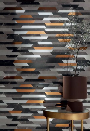 Tubadzin BRAINSTORM GREY 32,8x89,8 dekor Tubadzin BRAINSTORM GREY 32,8x89,8 dekor