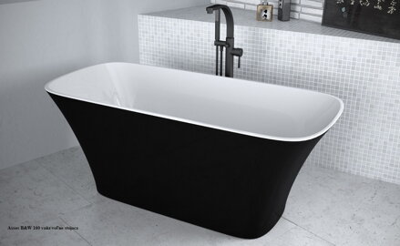 Besco ASSOS 160 VAŇA VOĽNE STOJACA 160x70, biela z liateho mramoru WMD-160-A