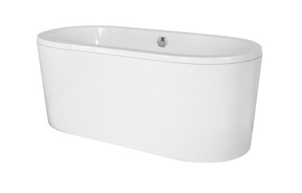 Besco VICTORIA 160 VAŇA VOĽNE STOJACA 160x75, biela bez panelu sanitárny kompozit WKV-160-WZ