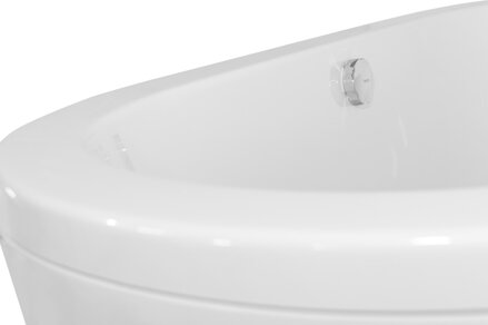 Besco VICTORIA 160 VAŇA VOĽNE STOJACA 160x75, biela bez panelu sanitárny kompozit WKV-160-WZ