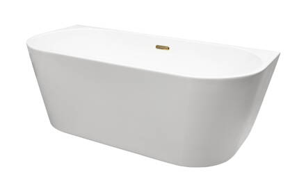 Besco VICA NEW 170 VAŇA VOĽNE STOJACA 170x80, biela sanitárny akrylát, prepad slim klik-klak biely WAS-170VNBI