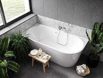 Besco ZOYA 170 VAŇA VOĽNE STOJACA 170x80 ľavá, biela sanitárny akrylát WAS-170-ZLC