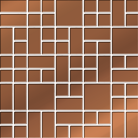 Ceramica Bianca COPPER GLASS MOSAIC  25X25  mozaika