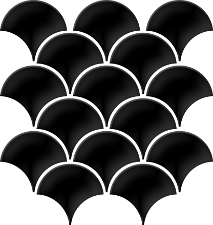 Ceramica Bianca BLACK SCALE MOSAIC  30X31,5 mozaika