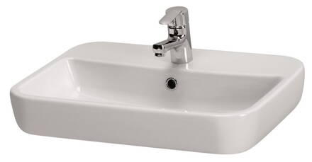 Cersanit CASPIA UMÝVADLO NA DOSKU 60 cm, biele keramické K11-0095 Cersanit CASPIA UMÝVADLO NA DOSKU 60 cm, biele keramické K11-0095