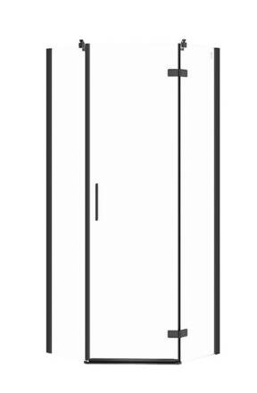Cersanit JOTA PÄŤUHOLNÍKOVÝ SPRCHOVÝ KÚT 80x80x195, pravý, čierny profil, sklo číre S160-011