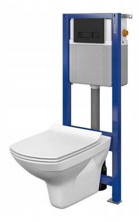 Cersanit AQUA 22 NÁDRŽ, WC MISA CARINA, DUROPLAST, SLIM Soft Close, Easy Off, TLAČIDLO MOVI čierna matná S701-487 Cersanit AQUA 22 NÁDRŽ, WC MISA CARINA, DUROPLAST, SLIM Soft Close, Easy Off, TLAČIDLO MOVI čierna matná S701-487