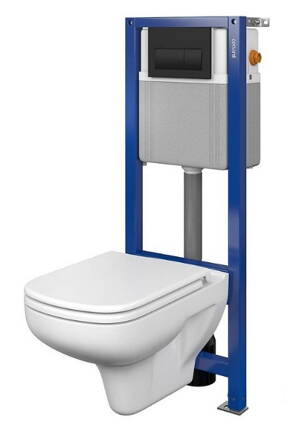 Cersanit AQUA 22 NÁDRŽ, WC MISA COLOUR, DUROPLAST, Soft Close, Easy Off, TLAČIDLO PRESTO čierna matná S701-493 Cersanit AQUA 22 NÁDRŽ, WC MISA COLOUR, DUROPLAST, Soft Close, Easy Off, TLAČIDLO PRESTO čierna matná S701-493