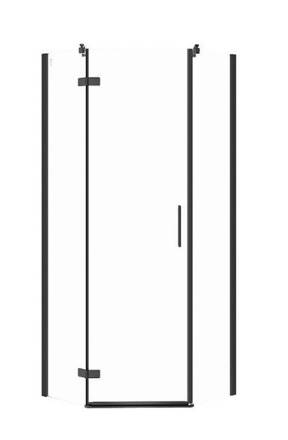 Cersanit JOTA PÄŤUHOLNÍKOVÝ SPRCHOVÝ KÚT 80x80x195, ľavý, čierny profil, sklo číre S160-014