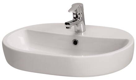 Cersanit CASPIA UMÝVADLO NA DOSKU 60 cm, biele keramické K11-0099 Cersanit CASPIA UMÝVADLO NA DOSKU 60 cm, biele keramické K11-0099