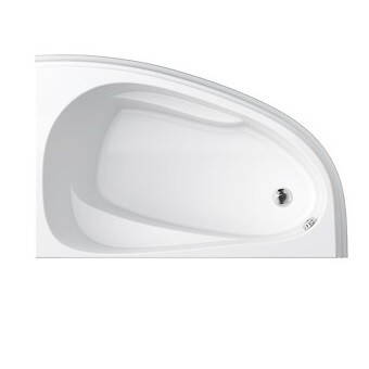 Cersanit JOANNA NEW 150x95 VAŇA ROHOVÁ ASYMETRICKÁ PRAVÁ + nožičky, biela S301-168