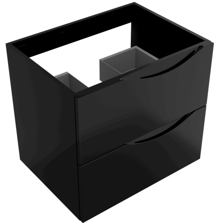 LaVita KOLORADO BLACK LESK 60 SKRINKA POD UMÝVADLO 60 cm, čierna lesklá