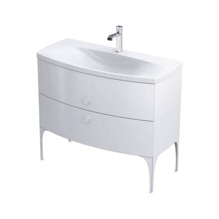Oristo LOUIS SKRINKA POD UMÝVADLO 102 cm, biela lesklá