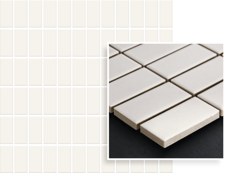 Paradyz ALBIR BIANCO MOZAIKA PRASOWANA K.2,3X4,8 29,8X29,8 mozaika