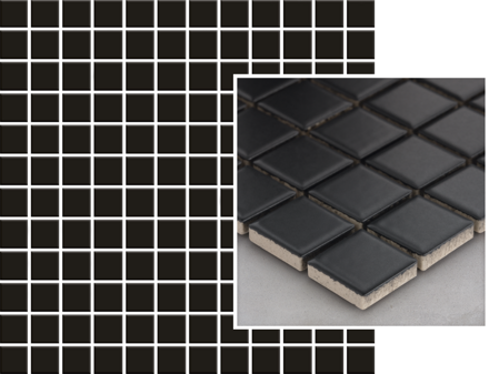 Paradyz ALBIR NERO MOZAIKA PRASOWANA K.2,3X2,3 29,8X29,8 mozaika