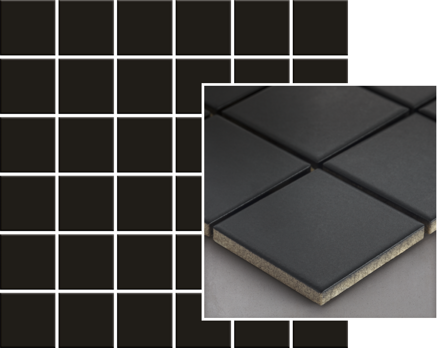 Paradyz ALBIR NERO MOZAIKA PRASOWANA K.4,8X4,8 29,8X29,8 mozaika