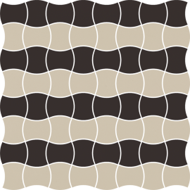 Paradyz MODERNIZM NERO MOZAIKA PRASOWANA K.3,6X4,4 MIX B 30,86X30,86 mozaika