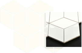 Paradyz Univerzálna MOZAIKA BIANCO ROMB HEXAGON 20,4X23,8 mozaika