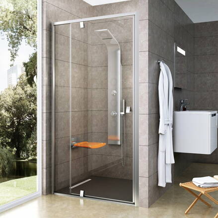 Ravak SPRCHOVÉ DVERE PDOP2-120 satin + transparent 03GG0U00Z1