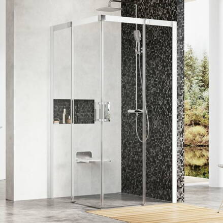 Ravak SPRCHOVÝ KÚT MSRV4-80 / 80 white + transparent 1WV44100Z1