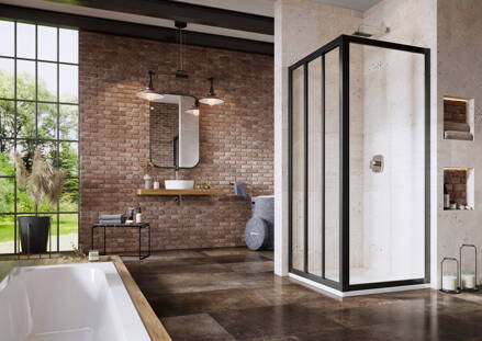 Ravak SPRCHOVÁ PEVNÁ STENA APSS-75 198 black + transparent ku sprchovým dverám 940303R2Z1 Ravak SPRCHOVÁ PEVNÁ STENA APSS-75 198 black + transparent ku sprchovým dverám 940303R2Z1