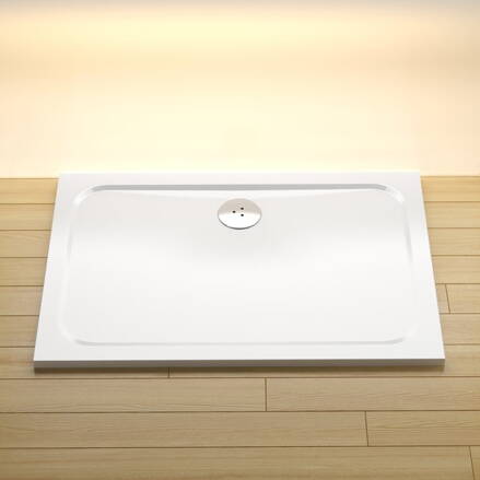 Ravak SPRCHOVÁ VANIČKA GIGANT PRO 110x80 CHROME white XA04D401010