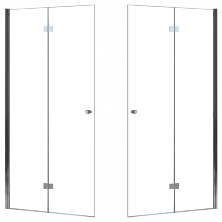 Rea FOLD N2 MODUL SPRCHOVÝ KÚT 100x190, sklo číre, chróm REA-K7439
