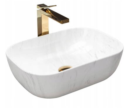 Rea BELINDA SHINY CALALA UMÝVADLO NA DOSKU 46,5cm, keramické REA-U6599