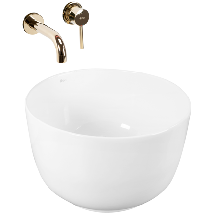 Rea MALENA UMÝVADLO NA DOSKU, biele keramické REA-U3302 Rea MALENA UMÝVADLO NA DOSKU, biele keramické REA-U3302