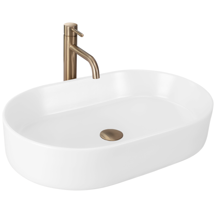 Rea NADIA 60 WHITE MATT UMÝVADLO NA DOSKU, biele keramické REA-U9657 Rea NADIA 60 WHITE MATT UMÝVADLO NA DOSKU, biele keramické REA-U9657