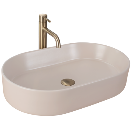 Rea NADIA 60 BEIGE MATT UMÝVADLO NA DOSKU, béžové keramické REA-U9661 Rea NADIA 60 BEIGE MATT UMÝVADLO NA DOSKU, béžové keramické REA-U9661