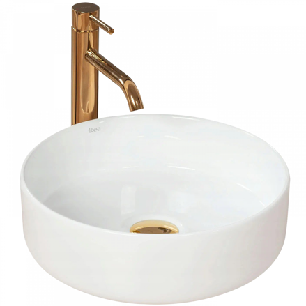 Rea SAMI UMÝVADLO NA DOSKU 36 cm, biele keramické, REA-U1891 Rea SAMI UMÝVADLO NA DOSKU 36 cm, biele keramické, REA-U1891