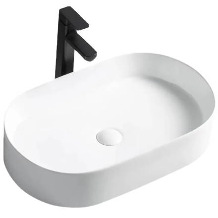 Rea NADIA 60 UMÝVADLO NA DOSKU, biele keramické REA-U1055 Rea NADIA 60 UMÝVADLO NA DOSKU, biele keramické REA-U1055