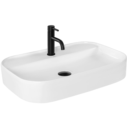 Rea VERONA UMÝVADLO NA DOSKU 65cm, biele keramické REA-U3325 Rea VERONA UMÝVADLO NA DOSKU 65cm, biele keramické REA-U3325