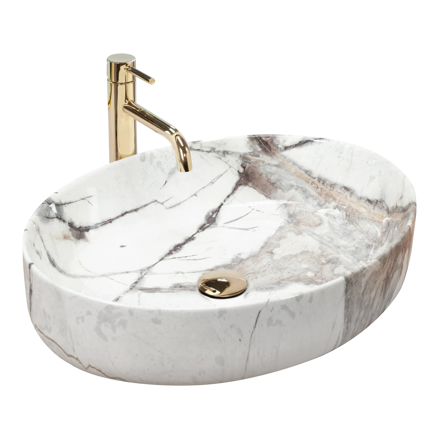 Rea QUEEN THUNDER SHINY UMÝVADLO NA DOSKU, imitácia kameňa keramické REA-U4101 Rea QUEEN THUNDER SHINY UMÝVADLO NA DOSKU, imitácia kameňa keramické REA-U4101