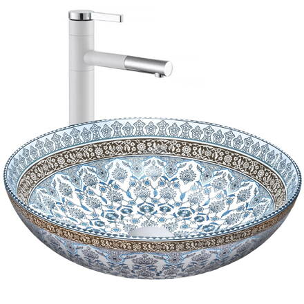 Rea ARTE UMÝVADLO NA DOSKU, 40,5 cm, modré keramické REA-U0267 Rea ARTE UMÝVADLO NA DOSKU, 40,5 cm, modré keramické REA-U0267